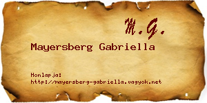 Mayersberg Gabriella névjegykártya