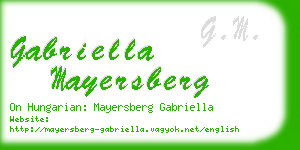 gabriella mayersberg business card